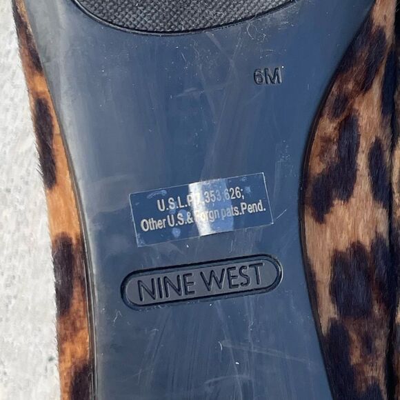 NINE West 6M Hayden leopard animal hair loafers - Picture 8 of 9